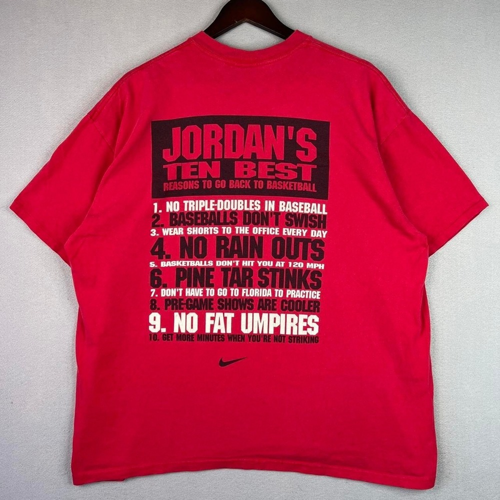 Vintage Jordans 10 Best Reasons To Go Back To Basketball Red Nike Tee Shirt XXL